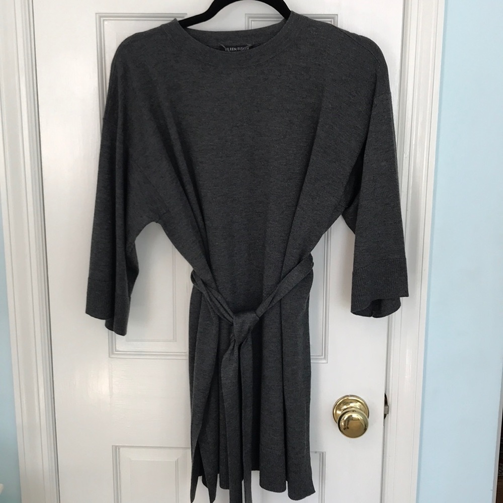Eileen Fisher TUNIC soft as silk belted. New !